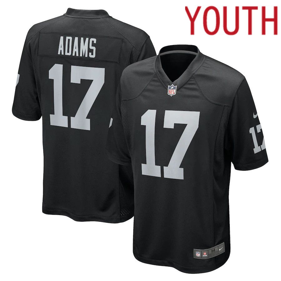 Youth Las Vegas Raiders #17 Davante Adams Nike Black Game NFL Jersey->youth nfl jersey->Youth Jersey